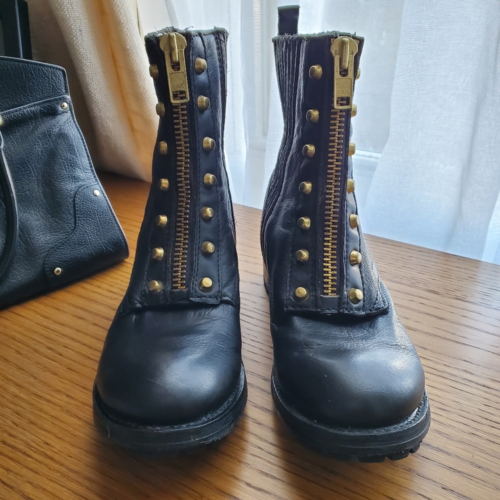 Ash Rachel Gold Studded Combat Boot